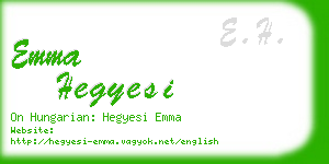 emma hegyesi business card